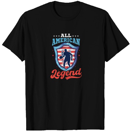 4th Of July Basketball All American Legend T Shirts