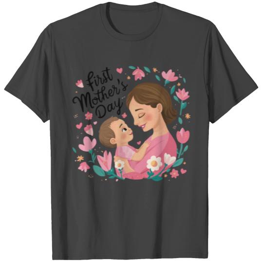 our first mother's day floral mother day son T Shirts