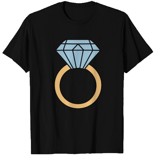 Diamond Gemstone Ring Vector 3 Colors T Shirts