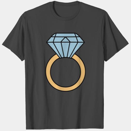 Diamond Gemstone Ring Vector 3 Colors T Shirts