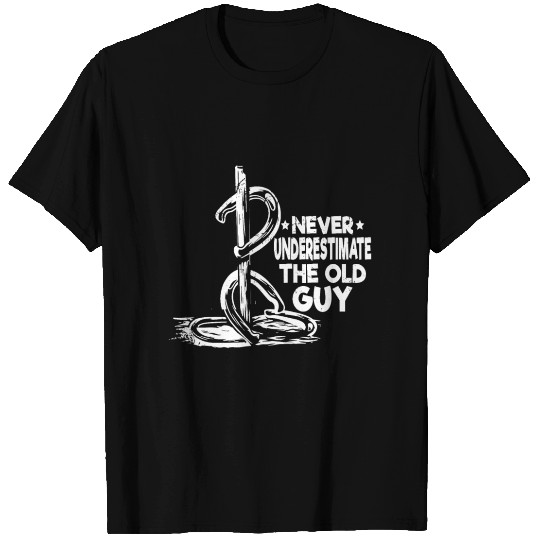 Old Guy Horseshoe Pitching T Shirts