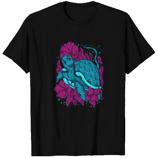 Psychedelic Sea Turtle – Ocean Vibes Graphic T Shirts