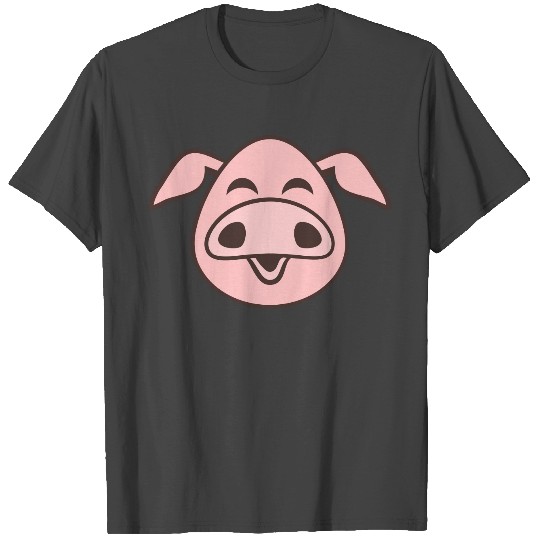 Little cute piggy face comic pig piglet animal T Shirts