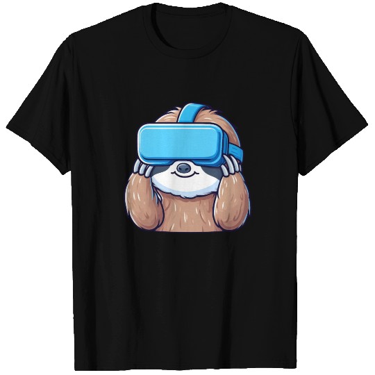 Sloth as VR Gamer: Cool and Digital T Shirts
