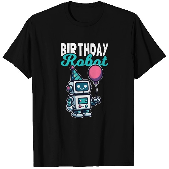 Cute Birthday Robot T Shirts