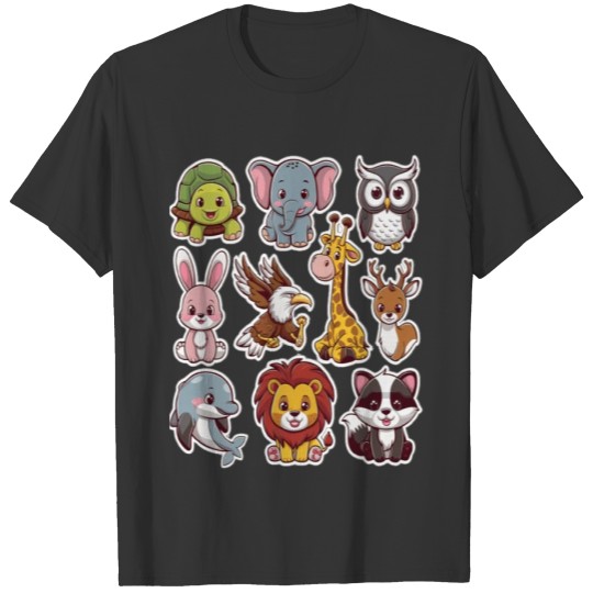 Cute Ten Tropical animals Collections T Shirts