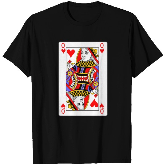 Queen of Hearts Playing Card T Shirts