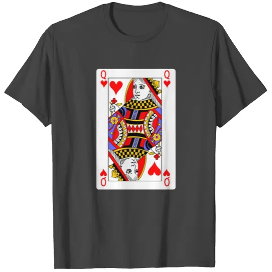 Queen of Hearts Playing Card T Shirts