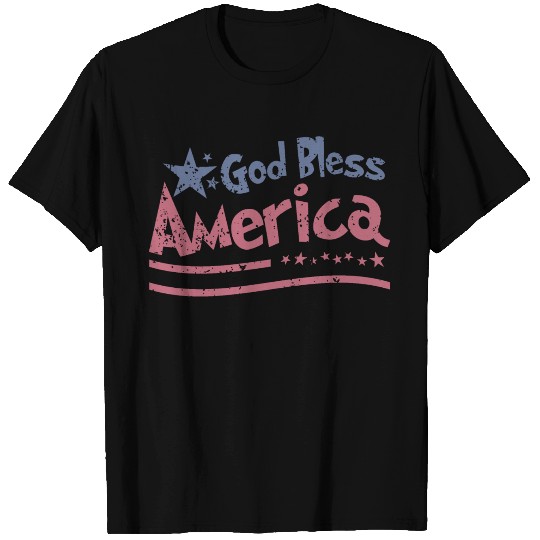 God Bless America Lovers Independence T Shirts