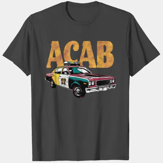 ACAB Retro Cop Car T Shirts