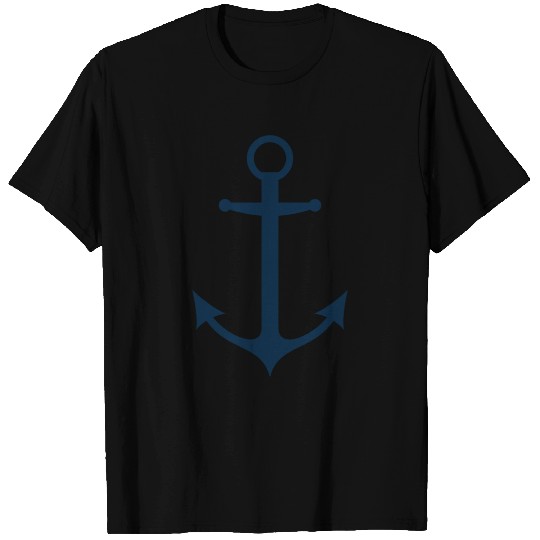 Navy Blue Sailing Boat Anchor T Shirts