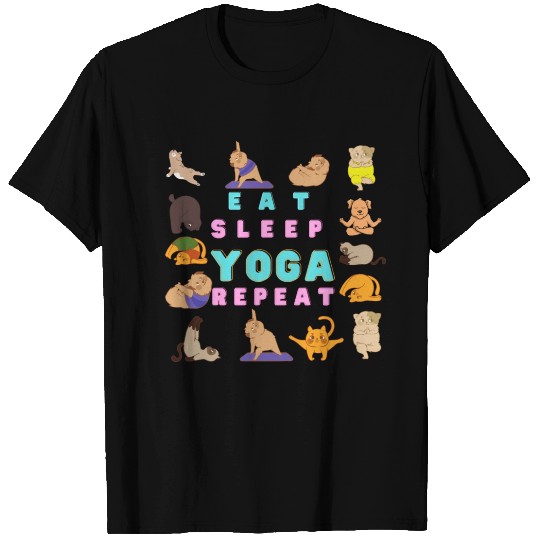 Eat, sleep, yoga, repeat T Shirts