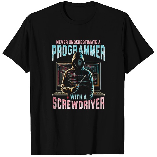 Robotics Engineer Programmer With A Screwdrive T Shirts