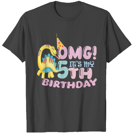 Kids OMG It's My 5th Birthday Girls Gifts Five 5 T Shirts