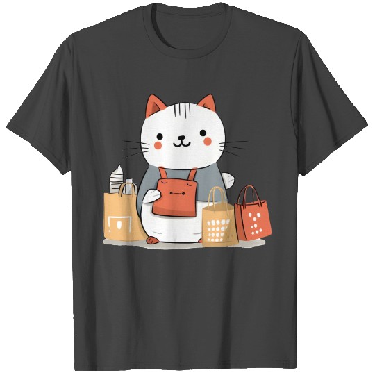 Safefront Discount Cute Little Silly Cat Minimals T Shirts