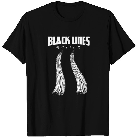 Black Lines Matter Car Burnout Skid T Shirts