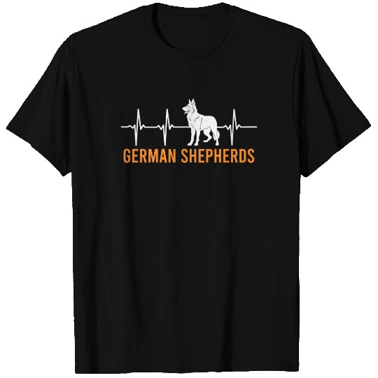 German Shepherd HEART BEAT German Shepherds T Shirts