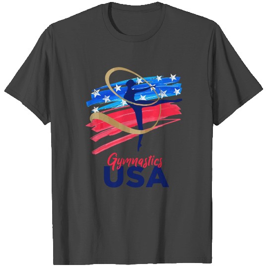 Gymnastics USA Support the Team USA Flag T Shirts