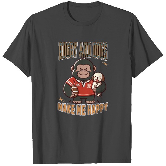 Rugby Union Gorilla T Shirts