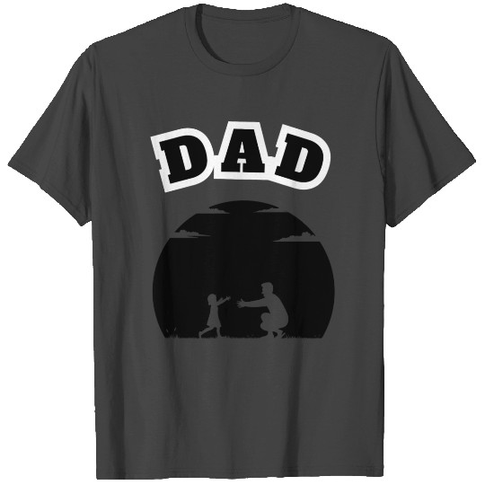 Dad Little Girl Black T Shirts