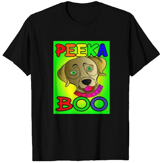 PEEK A BOO YELLOW LAB DOG T Shirts