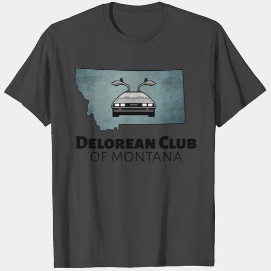 Delorean Club of Montana - Logo with Black Text T Shirts
