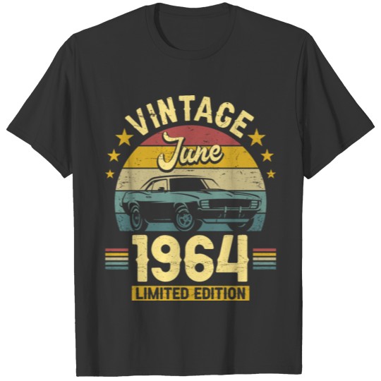 Car 60 Years June 1964 60th Birthday T Shirts