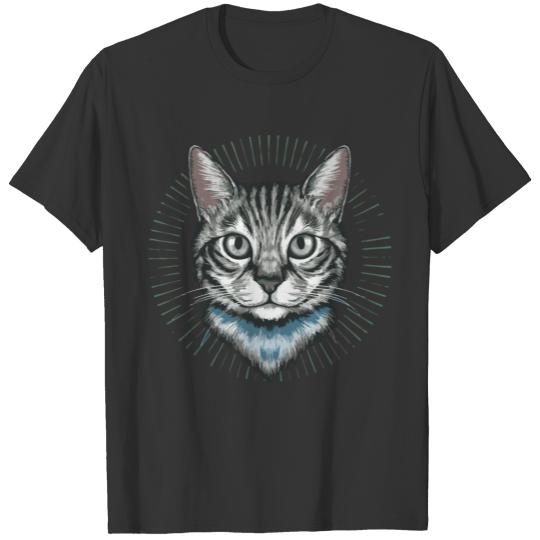 CAT Print Crew Neck T Shirts