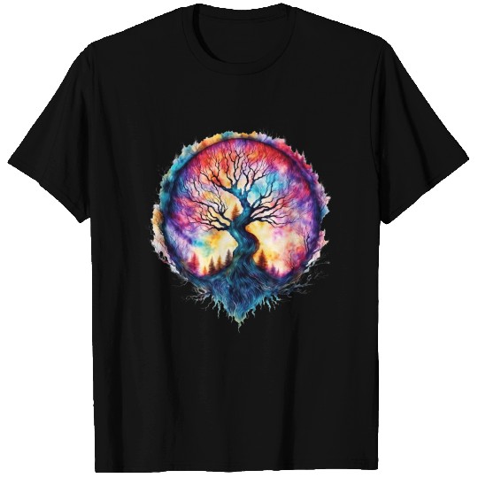 Colorful Tree of Life Spiritual T Shirts