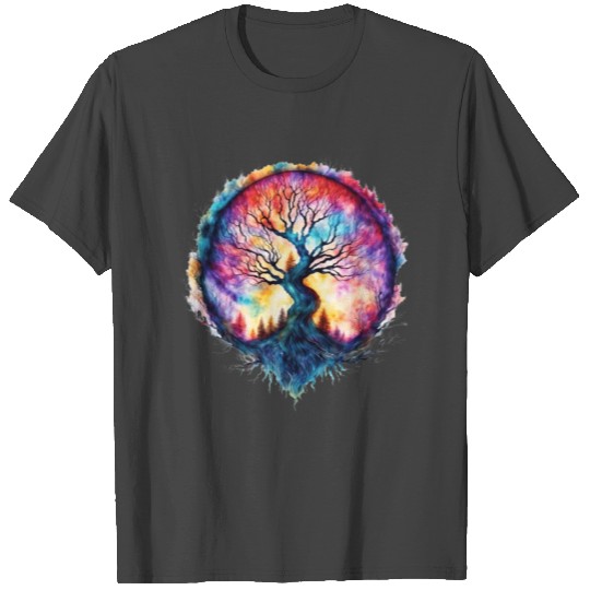 Colorful Tree of Life Spiritual T Shirts