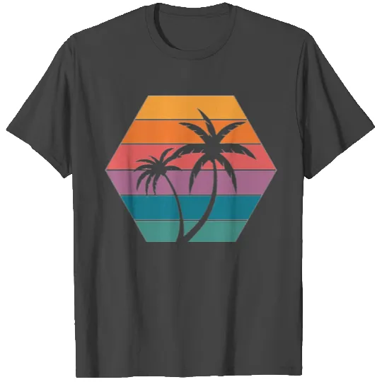 Vintage Tropical Sunset Summer T Shirts