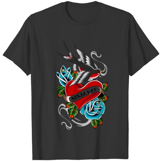 Ninja Dad Tattoo T Shirts