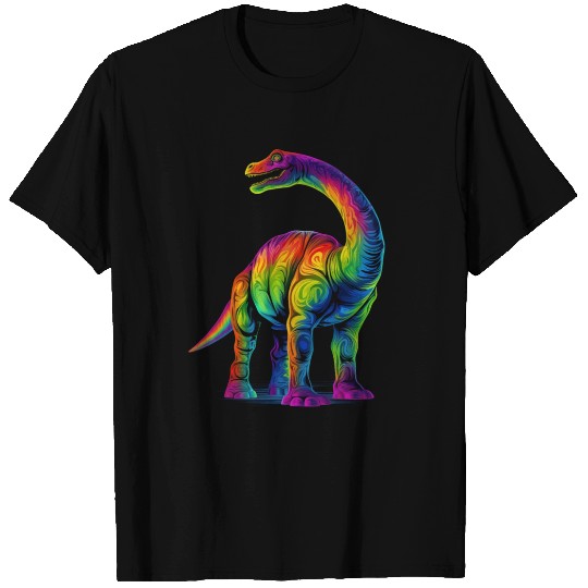 Brontosaurus Dinosaur Pop Art T Shirts