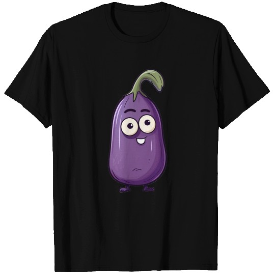 Fat Cute Eggplant T Shirts