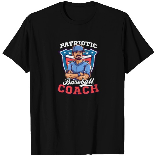 4th Of July Baseball Coach Patriotic Coach T Shirts