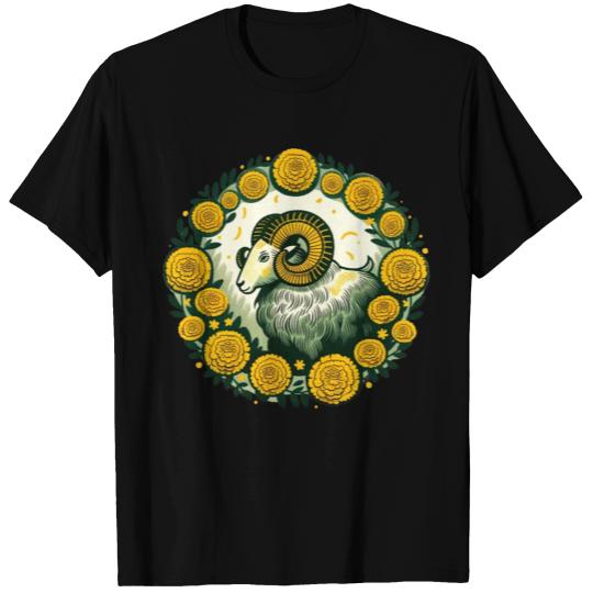 Aries Ram Marigold T Shirts