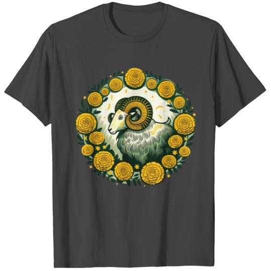 Aries Ram Marigold T Shirts