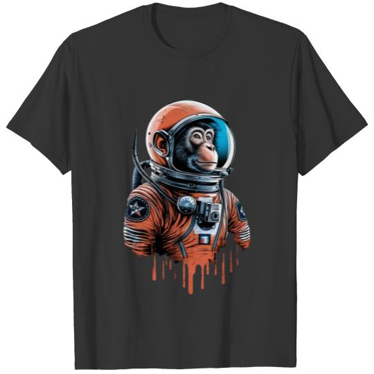 Space Adventure Monkey Astronaut T Shirts