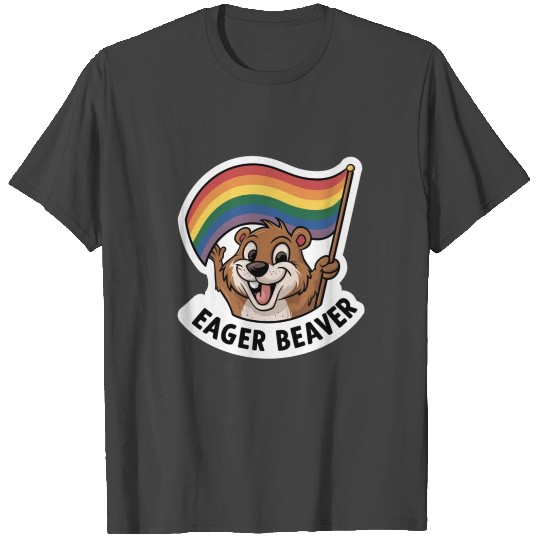 Eager Beavers with Pride Flag T Shirts