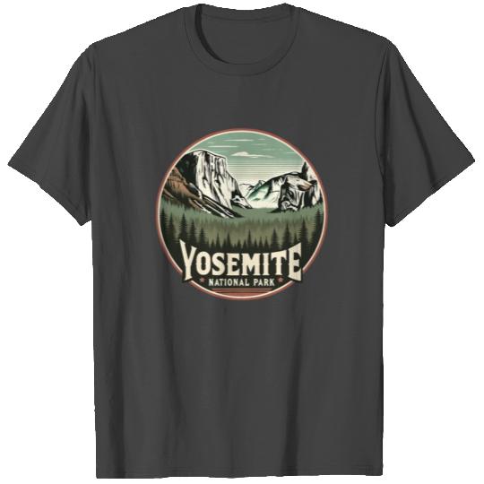 Yosemite National Park Vintage Round T Shirts