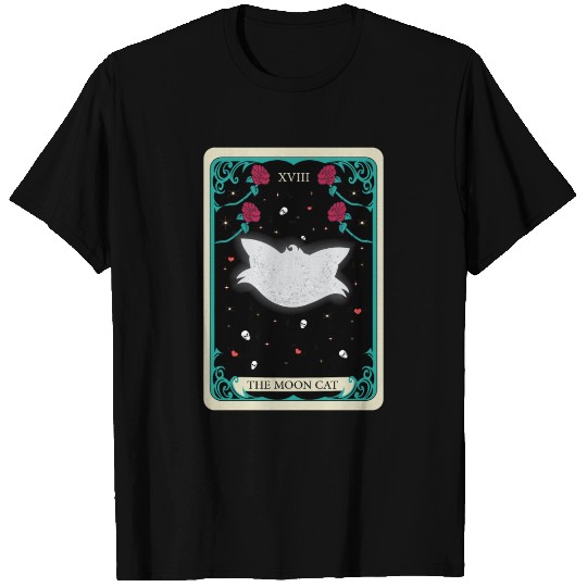 the moon cat T Shirts tarot card gift for mom and dad