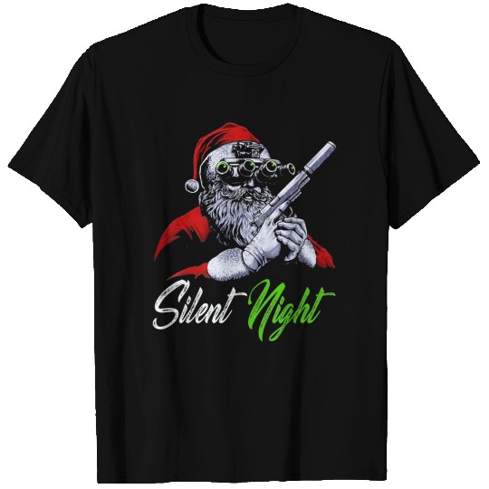 Silent Night Santa Christmas T Shirts