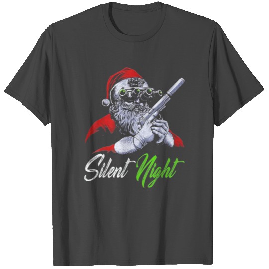 Silent Night Santa Christmas T Shirts