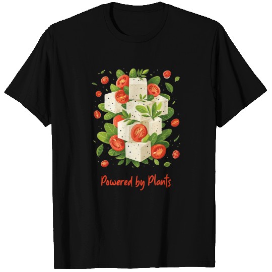 Powered By Plants Gym Lover Workouts with Veggies T Shirts