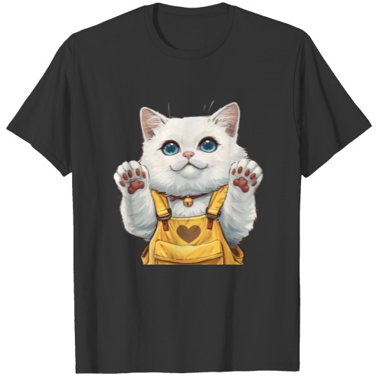 PURRCRAFT - Cheerful Fluffy Cat - F T Shirts
