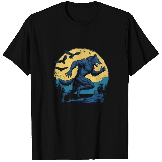 Running Werewolf with Crows T Shirts