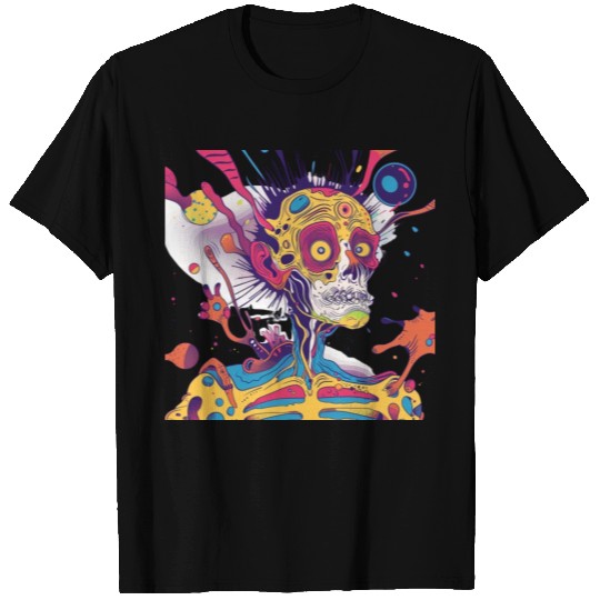 Zippy the Pinhead depicted in a whimsical and surr T Shirts