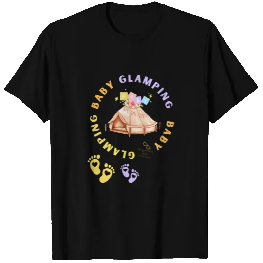 Baby Glamping Designed by Tavia Linen T Shirts