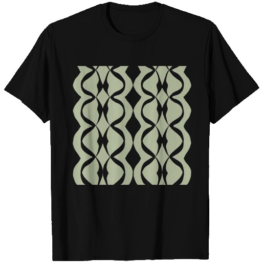 Sage green fancy rope pattern T Shirts