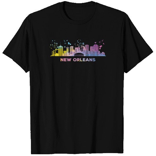 New Orleanian Skyline New Orleans T Shirts